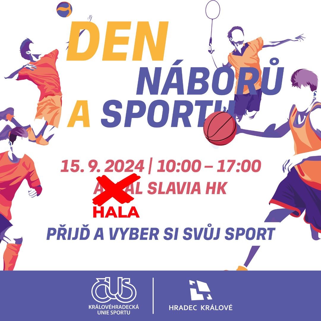 DEN NÁBORŮ A SPORTU SE VZHLEDEM K PŘEDPOVĚDI PŘESOUVÁ DO HALY SLAVIA